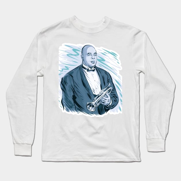 Joe “King” Oliver - An illustration by Paul Cemmick Long Sleeve T-Shirt by PLAYDIGITAL2020